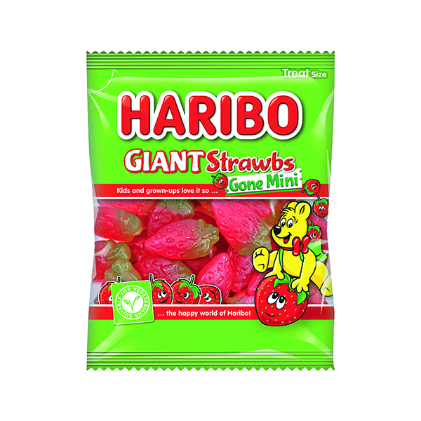 Haribo Strawbs Gone Mini 16g Pk100