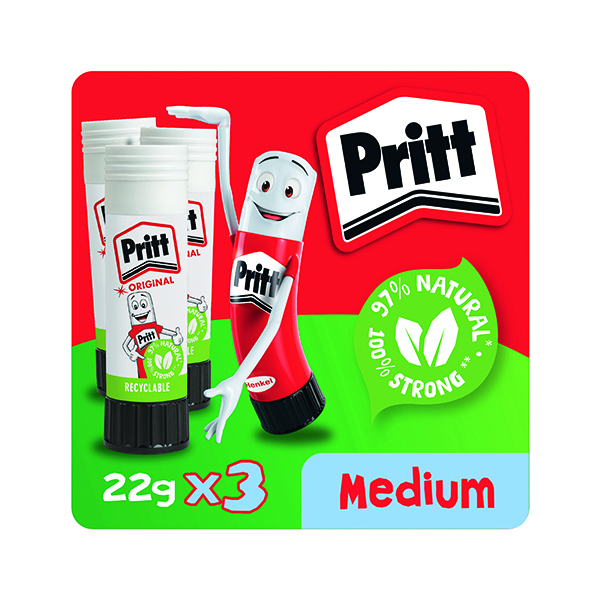 Pritt Stick Glue Stick 22g Pk3