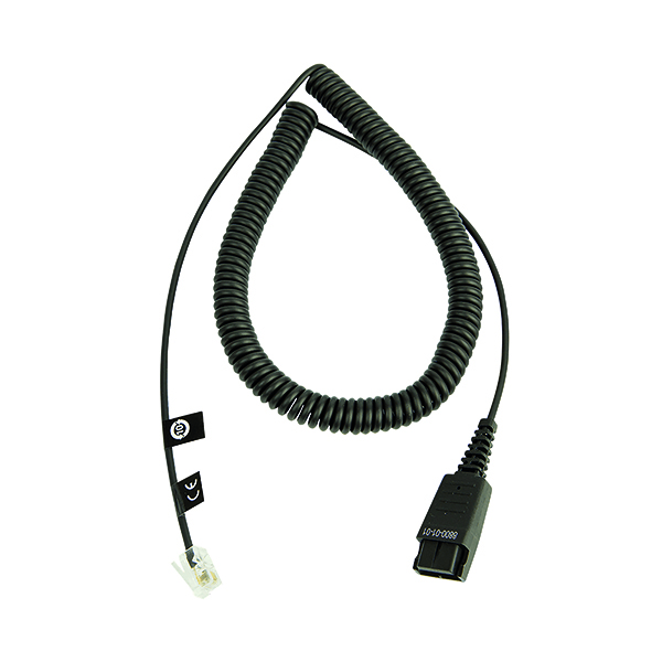 Jabra QD to Modular RJ9 Coiled Cord