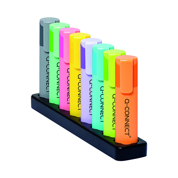 Q-Connect Deskset + Highlighters Pk8