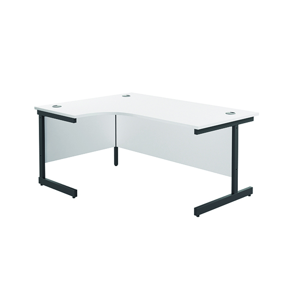 Jemini Rdl LH Desk 1600x1200 Wht/Blk