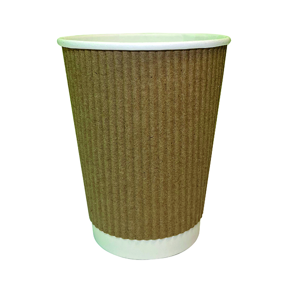 Cup 8oz Kraft Ripple Pk500