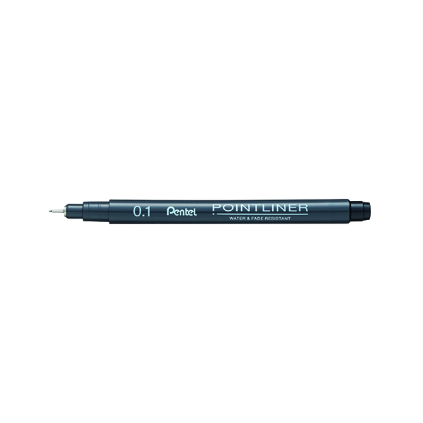 Pentel P/liner Pigmt Line 0.1 Blk 12