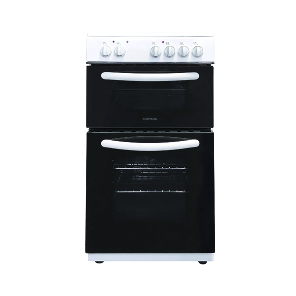 Statesman Elec Cooker Dbl Oven Wht