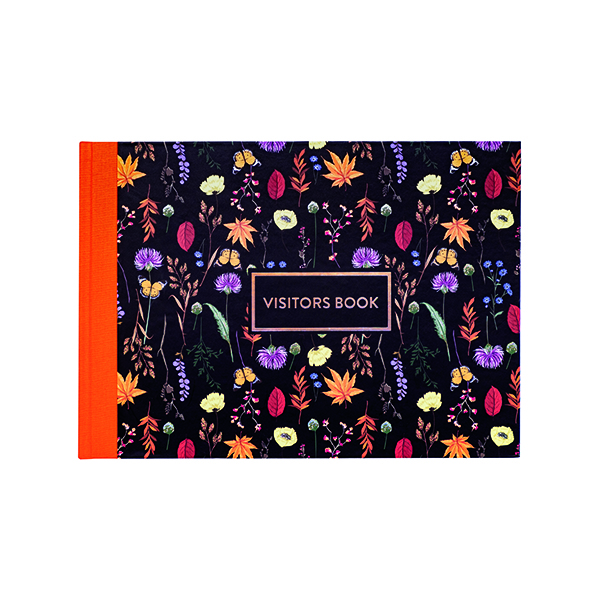 Pukka Pad Bloom Visitors Book Black