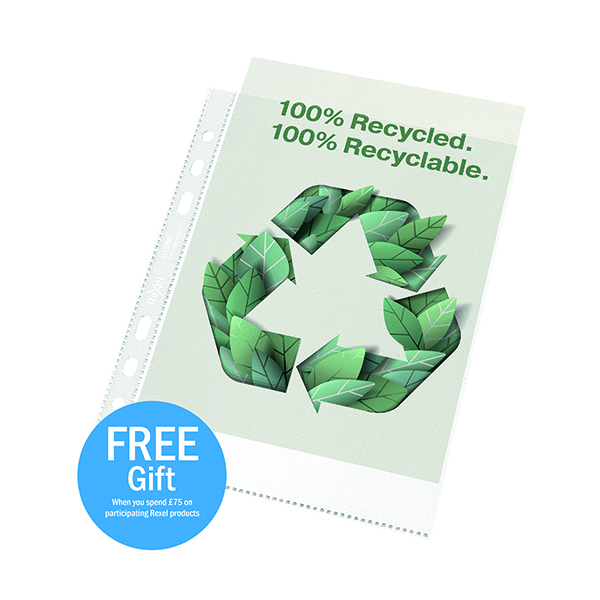 Rexel 100% Recycled A5 Pocket Pk50