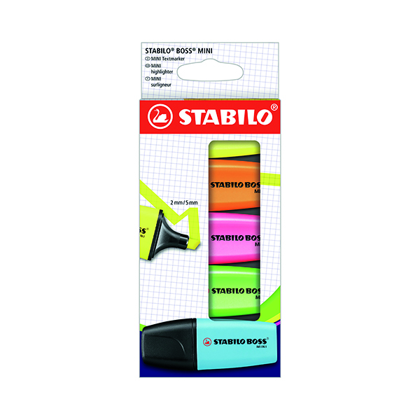 Stabilo Boss Mini Hler Wlt Ast Pk5