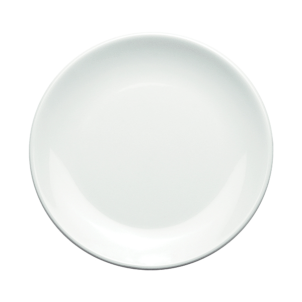 Plate Round 9 Inch 23cm Mela Wht Pk6