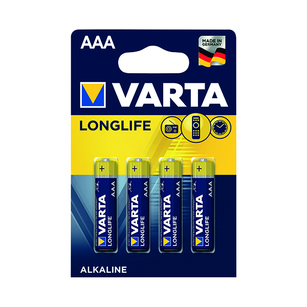 Varta Longlife AAA Battery Pk4